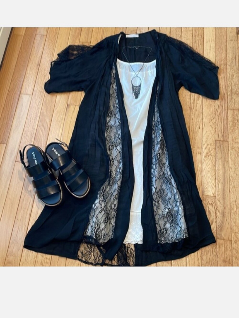 Love Tree - Sheer Black Duster